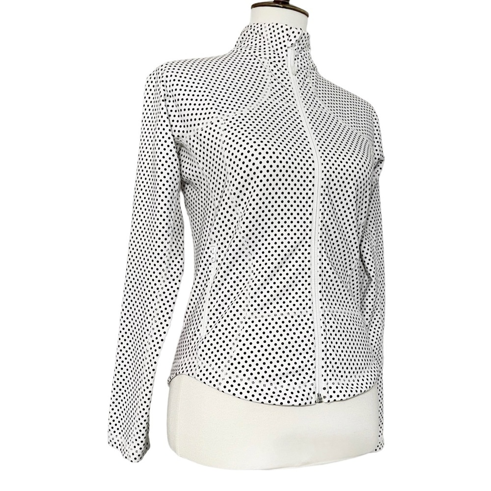 Lululemon Zippered White and Polka Dot Jacket - Picture 2 of 12